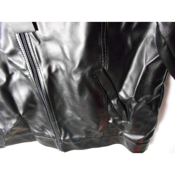 **R ROSSO BLACK & GOLD** Men's Black Leather Jacket Size 2XL New W/Tags - Picture 5 of 11